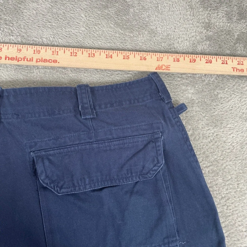 RS Surf Cargo Shorts Mens Large Navy Blue Baggy Skater Y2K Style